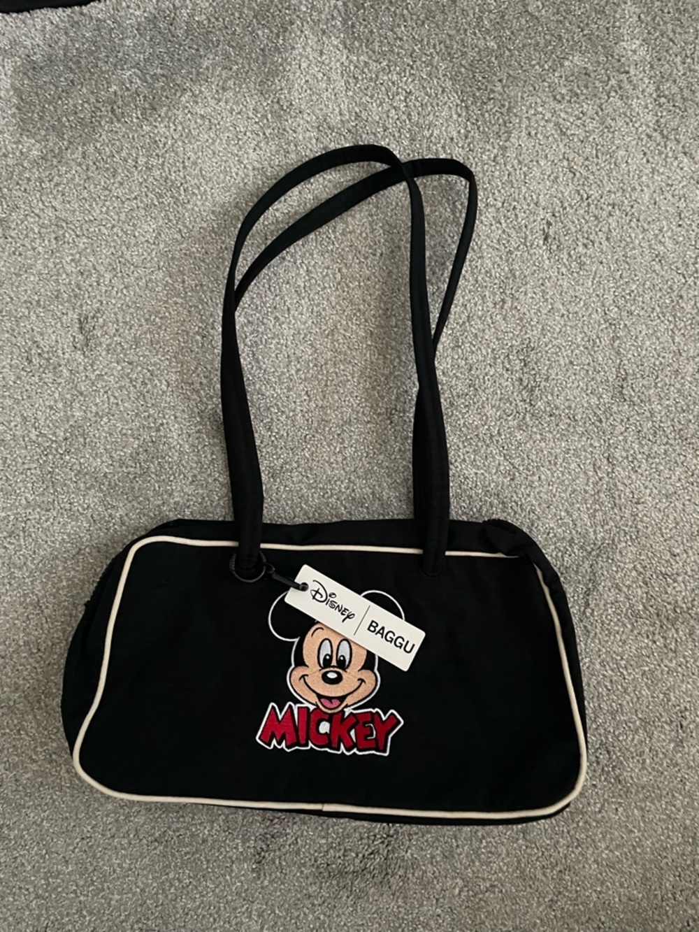 BAGGU Nylon Bowler Bag - Disney Embroidered Mickey Mouse Club